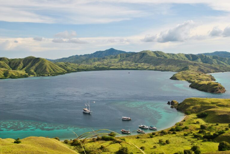 A beautiful picture of the Komodo Islands, emphasizing the importance of sustainable travel.